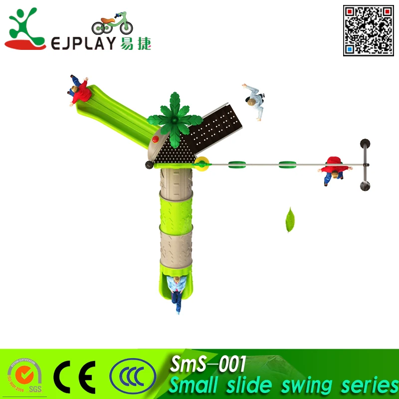 Factory Outdoor Playground Equipment Kids Fun Slide With Swing Set