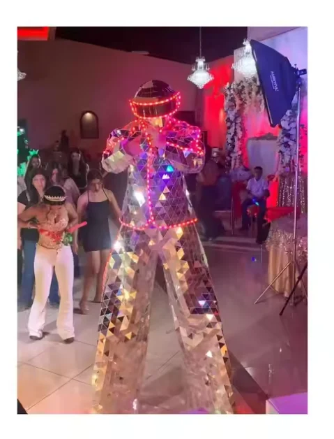 Special Custom Party Show Celebrate Performance Sexy Disco Bar Dance Clothes Cool Mirror Costume Suit
