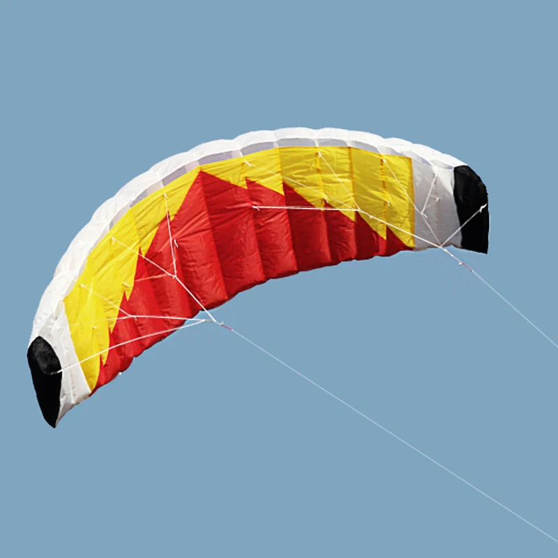 Beginner-Friendly Outdoor Stunt Kite with Flying Line Control Bar Parafoil Traction Dual Line Kite for Adults
