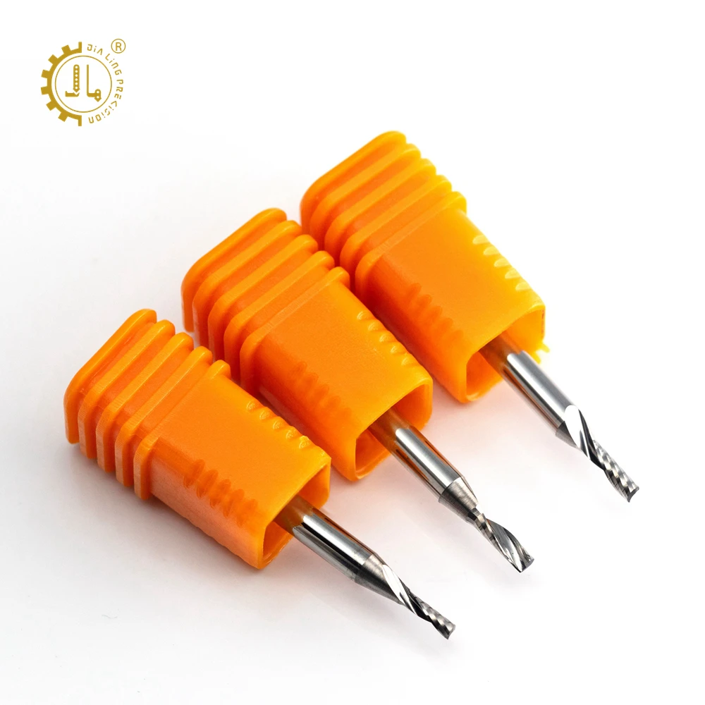 3.175mm CNC Endmill Upcut Carbide Endmill One Flute 3 mm Up Cut CNC Bits Spiral Upcut Router Bit for PVC Acrylic