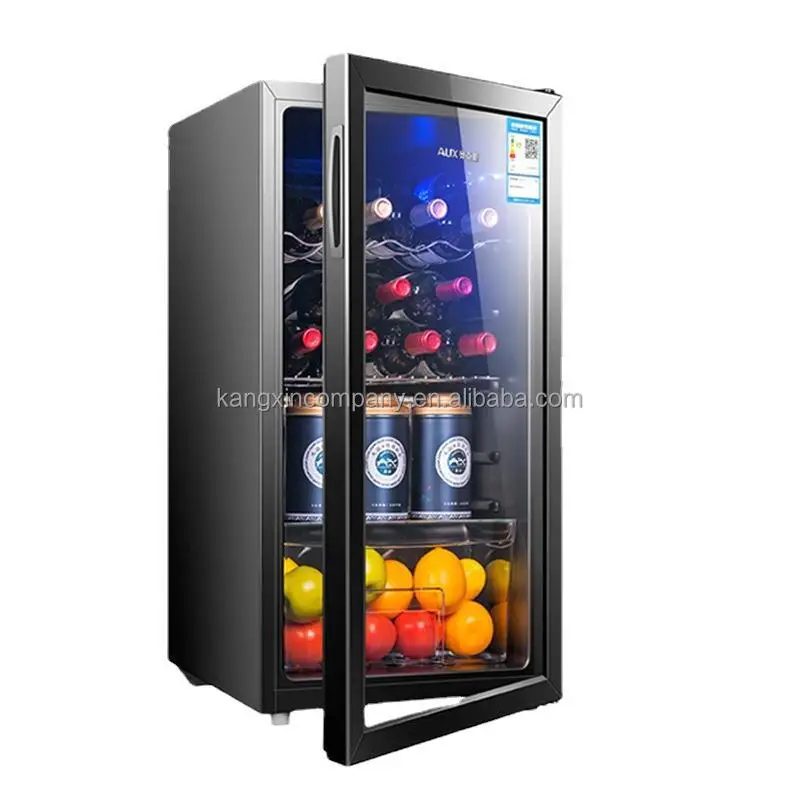 Small Compact Refrigerator Bar Glass Door Hotel Frigo Minibar Fridge