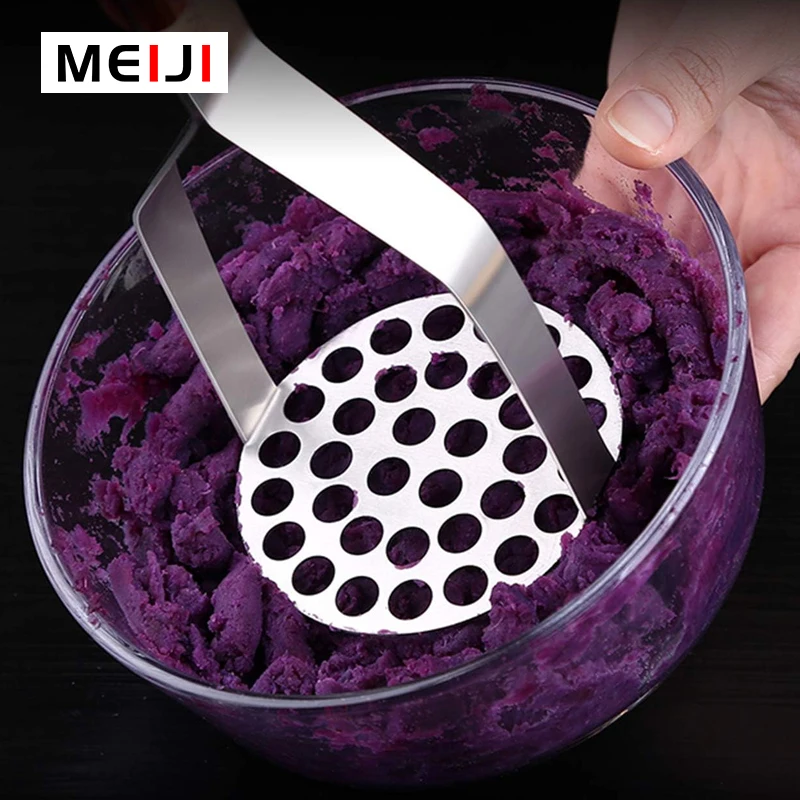 Kitchen Gadget Potato Ricer Pusher Garlic Crusher Press Stainless Steel Potato Masher