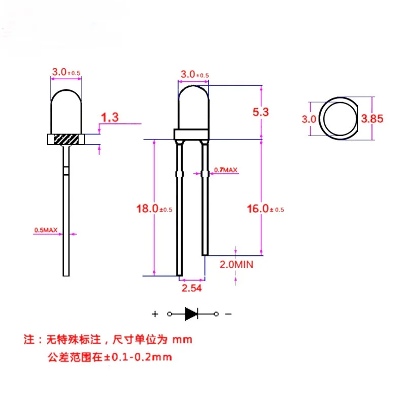 China Wholesale led ir 940nm ir led diode infrared emitting diode