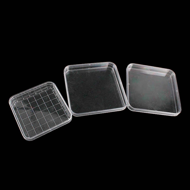 High Quality Cheap Price Wholesale square sterile individual pack cell culture petri dish