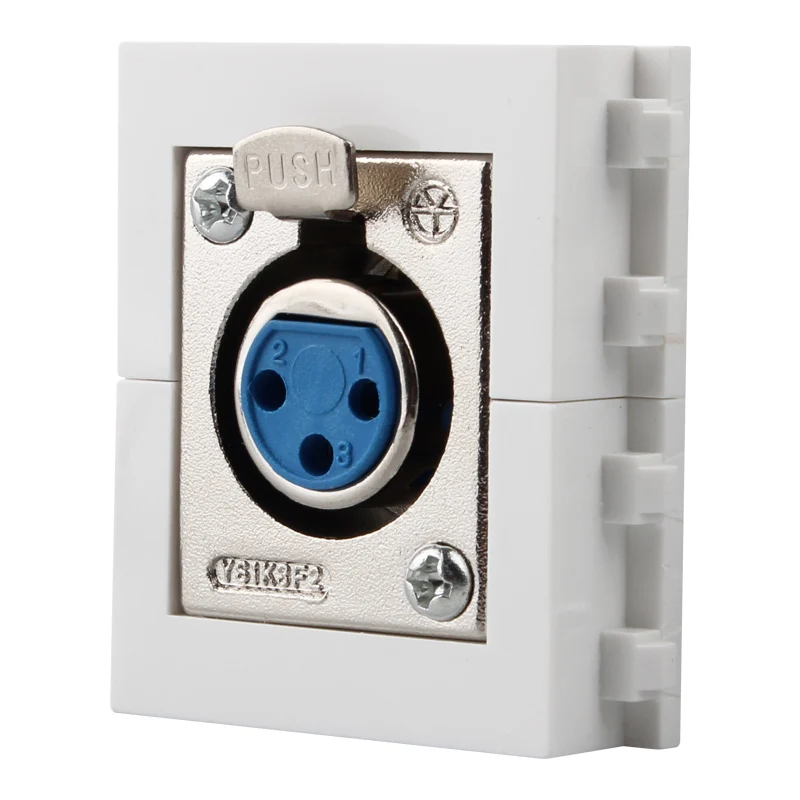 XLR 3 Pin Female Socket Mount Audio Microphone Connector Adapter multimedia module