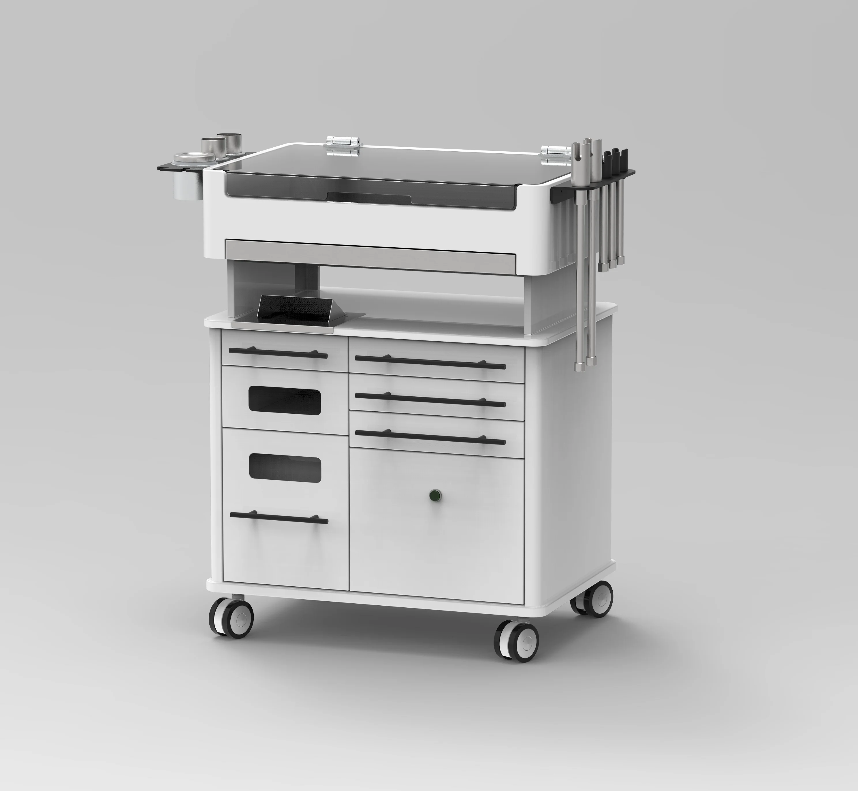 Steel mobile surgical ent dental equipment cabinets dental chair cabinet dental furniture cabinet