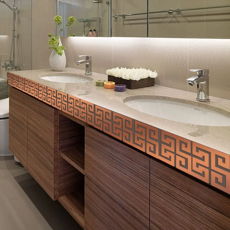 YOUYIZUO factory Bathroom Wall Stickers Home Decor Sonic Stickers Adhesive Water Proof Mirror Acrylic 3D Wall Sticker Wallpaper