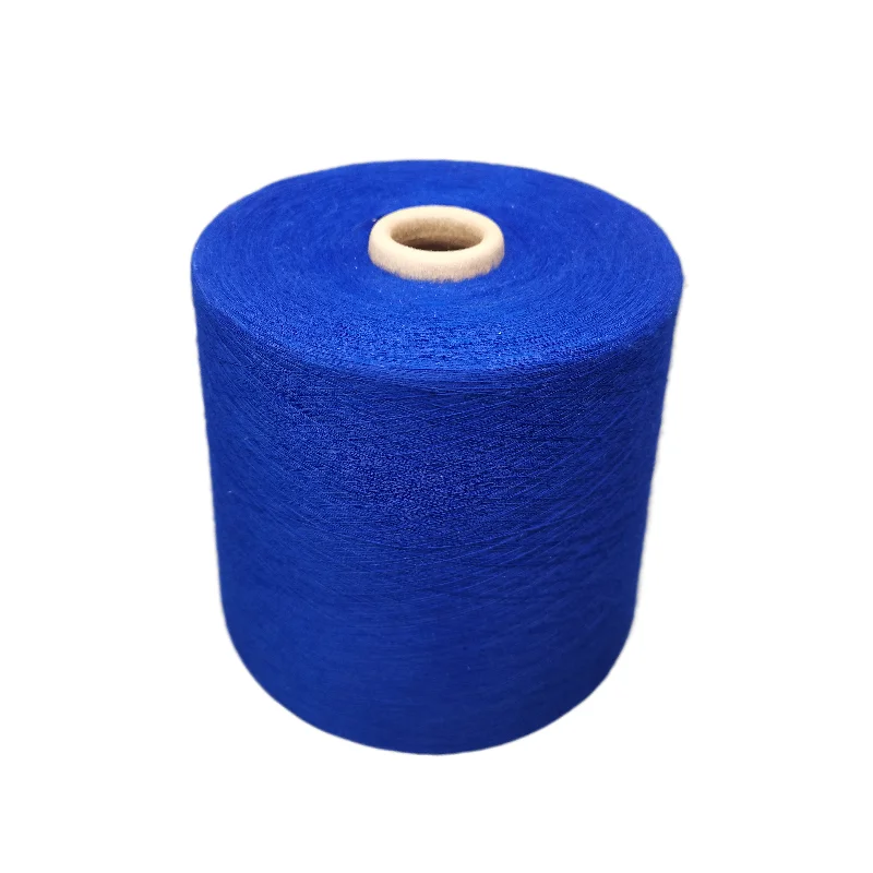 Factory Wholesale 100% Acrylic Yarn 21S Dark Blue Dyeing And Raw Acrylic Wool Blended Yarn For Knitting And Crochet