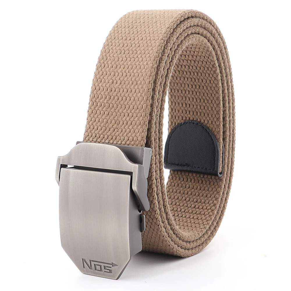 Wholesale outdoor sports environmental protection cotton webbing canvas metal buckle lightweight breathable mountaineering belt