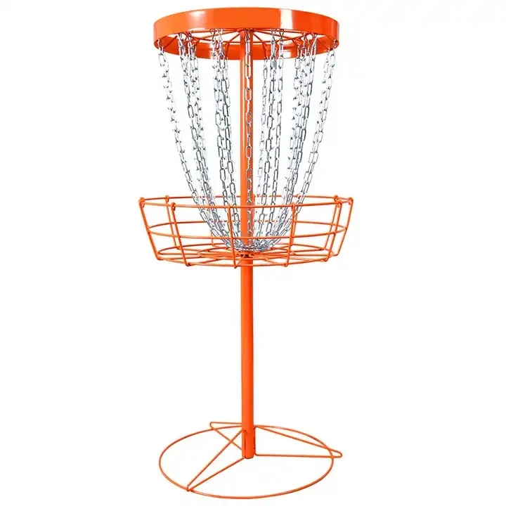 Disc Golf Basket, Portable Disc Golf Target with Heavy Duty 24 Chains Professional frisbee Golf Basket Set
