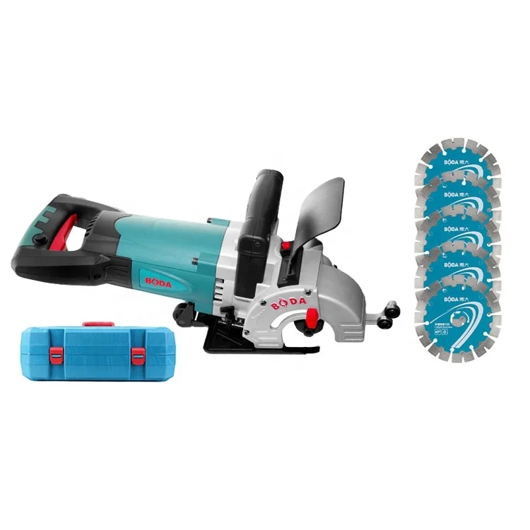 Boda power tools 4500W multi-saw blade with laser dust-free electric concrete wall slotting cutting machine brick wall chaser