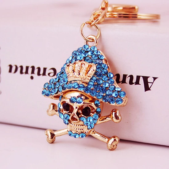 Pirates of the Caribbean Crystal Keychain Rhinestone Car Key Decoration the Vikings Custom Key Chain
