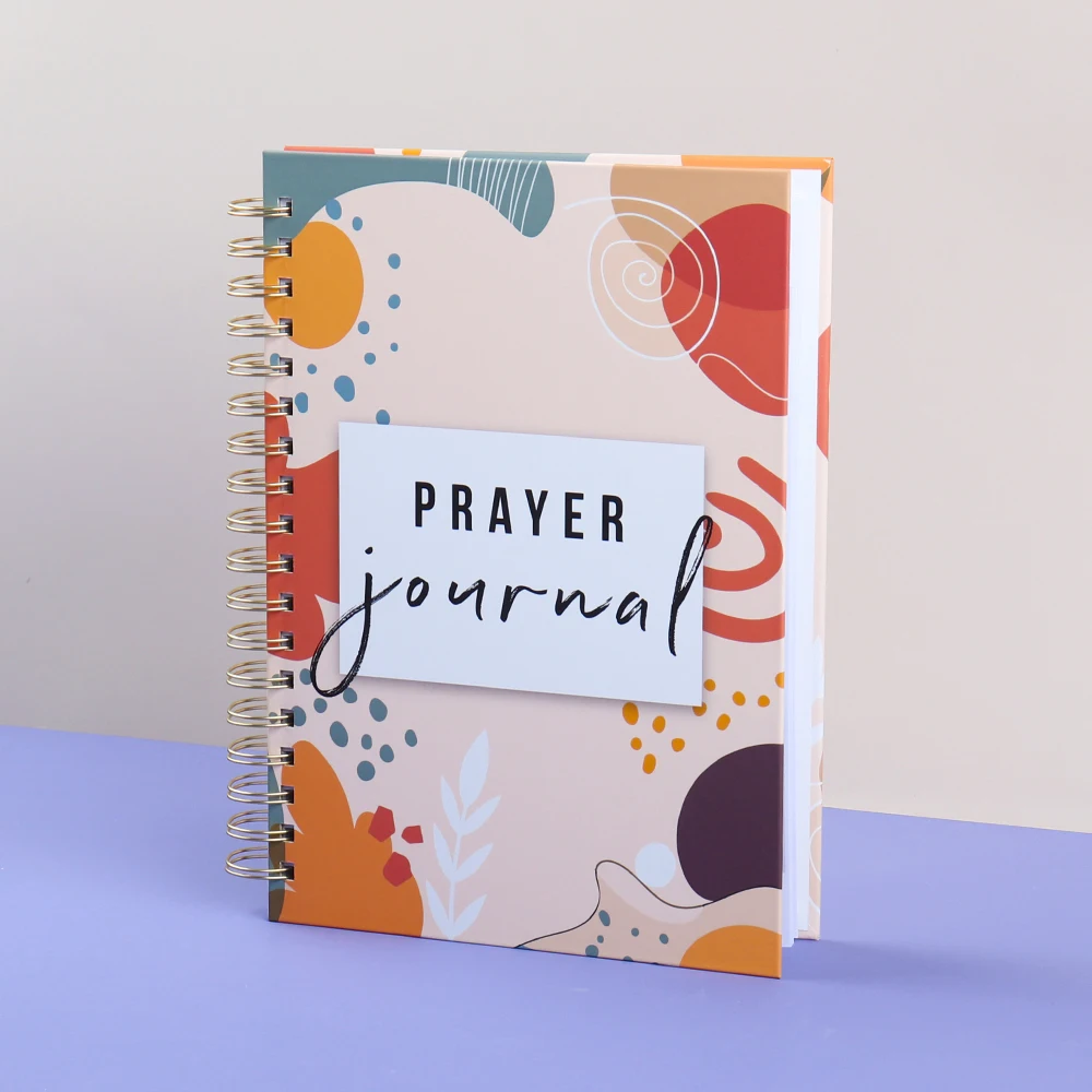 Custom Logo Printing Hardcover Spiral Affirmation Gratitude  Manifestation Prayer planner Journal Bible Notebooks