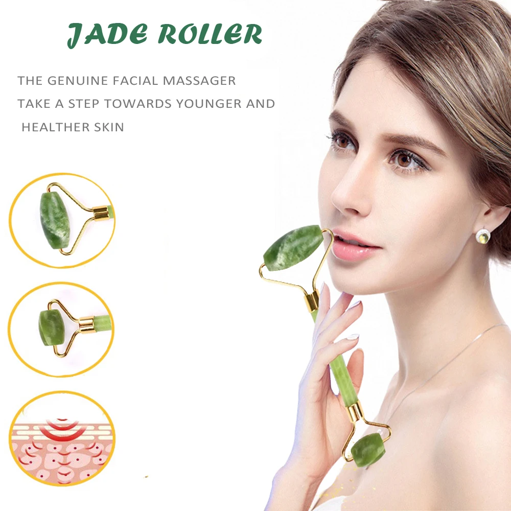 
Hot sell amazon natural little green flower original boots jade roller avis 