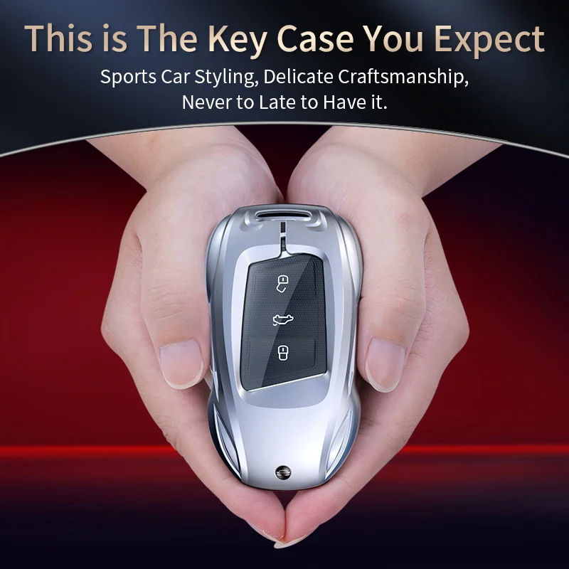 Compatible For Volkswagen Magotan Passat Art eon  Series Car Key Case Cover Golf 8 ID4 Lamando 3 Teramont B8 330 Metal Full Prot