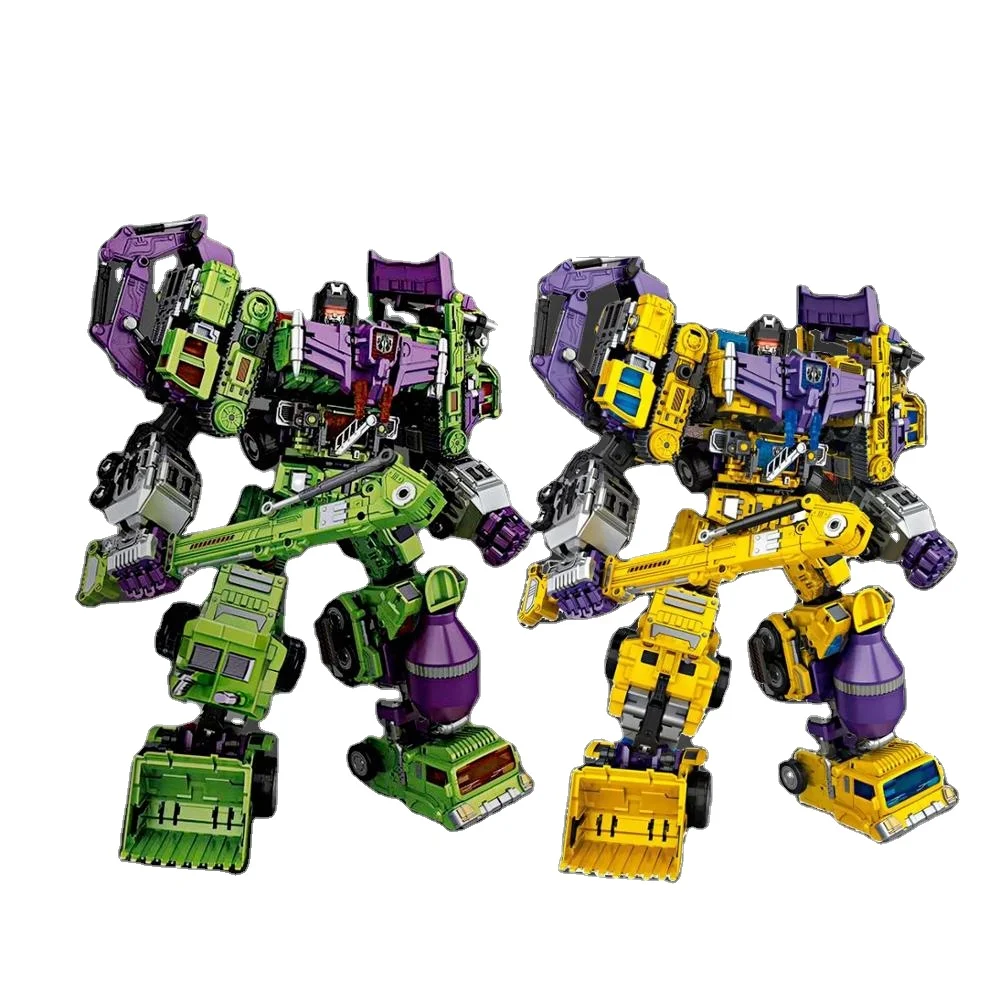 NBK Devastator  6IN1 Sets Bulldozer Bonecrusher Scrapper Gravity Mixmaster Long Haul Hook Builder KO Transformation Figure Toy