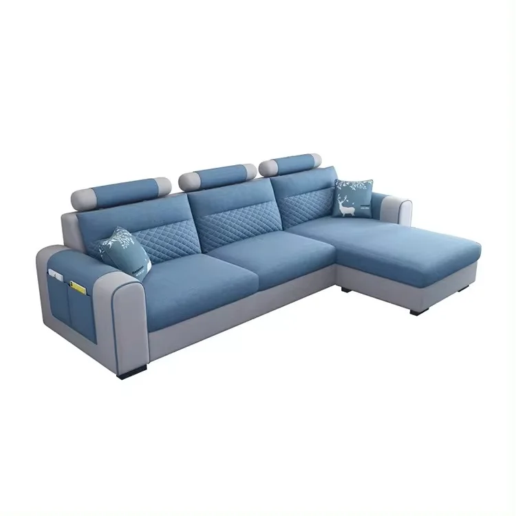 Modern Fabric Sofa for Small Apartments | Simple & Stylish Corner Couch | Removable & Washable 3-Seater