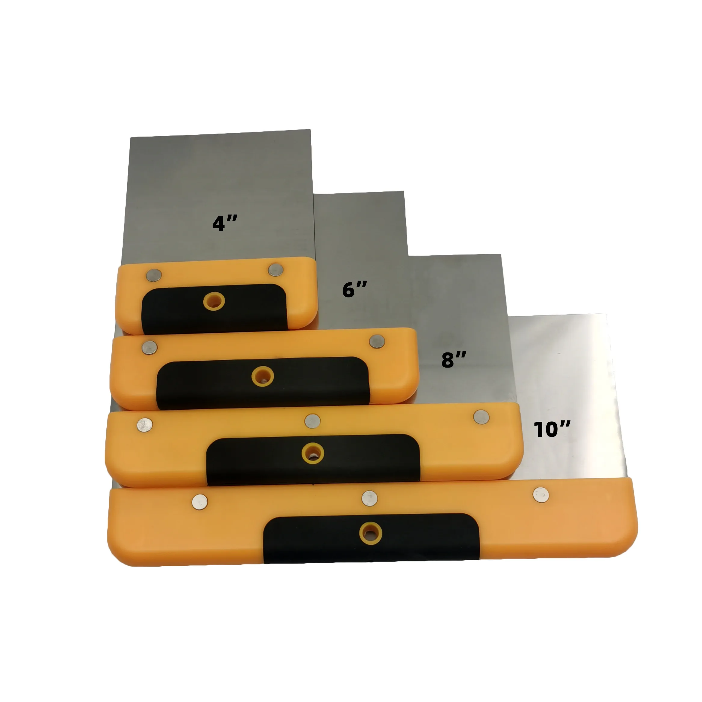 Paint Spatula 4in  6in  8in Or 10in Side Wall Scraper Smoothing Tools  With Plastic Handle