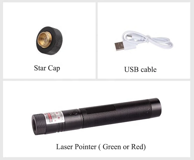 
303 Green Red Rechargeable USB Laser Pointer Pen 