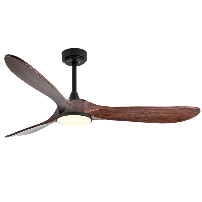 Wholesale Tri Colored Light Remote Control Ceiling Fan Led Ceiling Fans For Hotel Fan Ceiling With Six Wind Wood