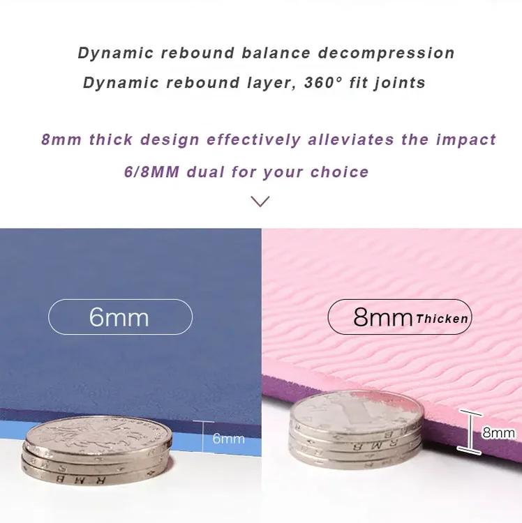 Umicca Custom Print Fitness Gym Esterillas De Yoga Tapis De Fitness Exercise Workout Floor Pilates Thick TPE Non Slip Yoga Mat