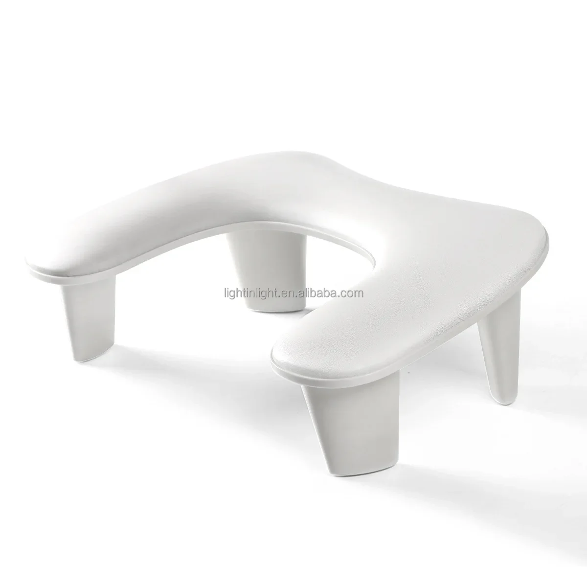 U Shape Nail Arm Rest Hand Pillow Portable  Detachable Bracket Ergonomic Design PU Leather Arm Rest For Nails