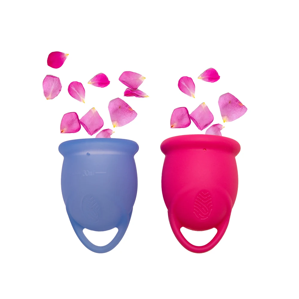 Medical Grade Silicone Reusable women Period Cup Foldable Sterilizer Cup Ladies organic soft Menstrual Cup