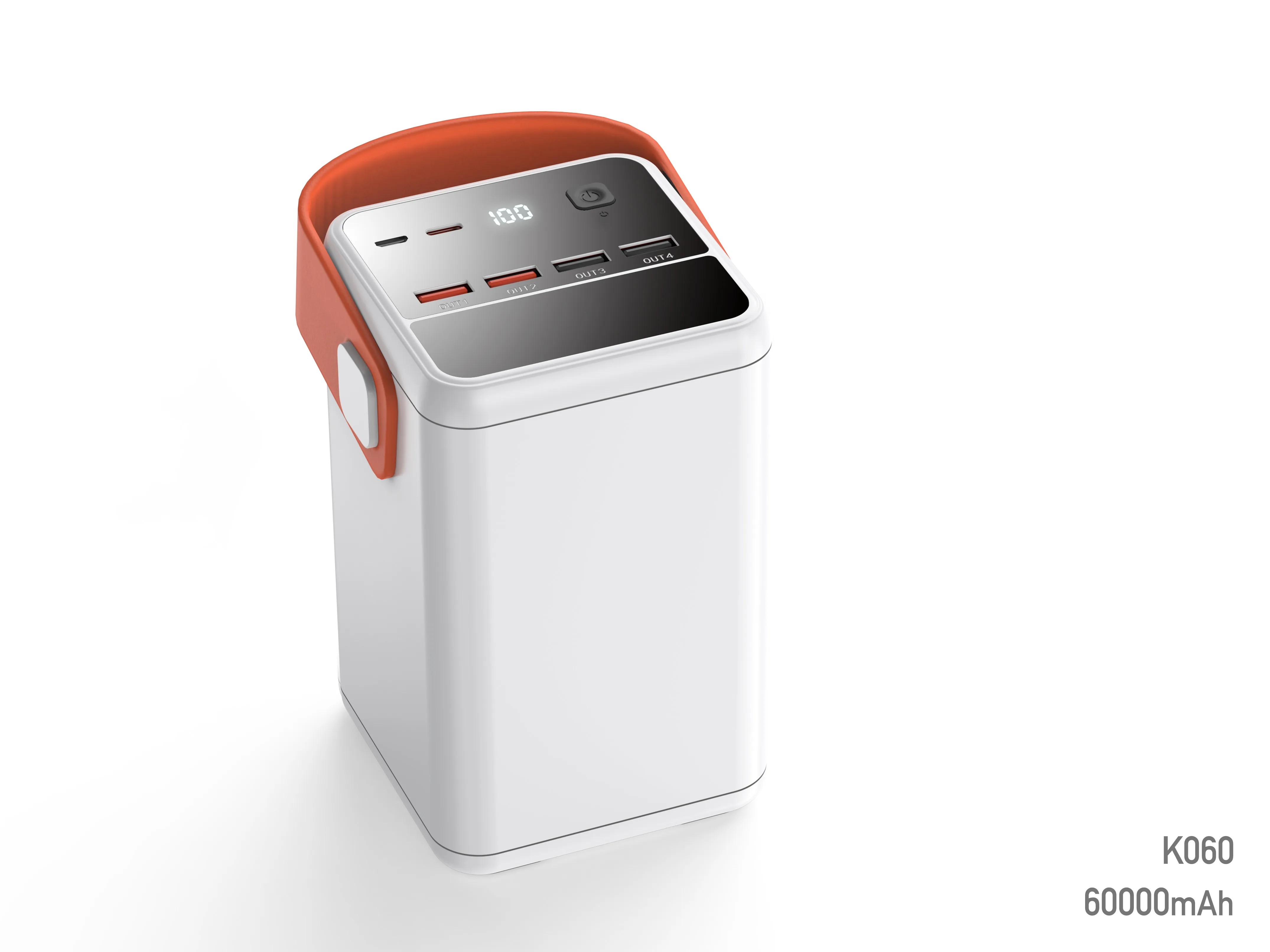 2023 china factory large capacity 60000mah Power Bank PD65W Fast Charger Laptop Power Station With LCD Display External Battery