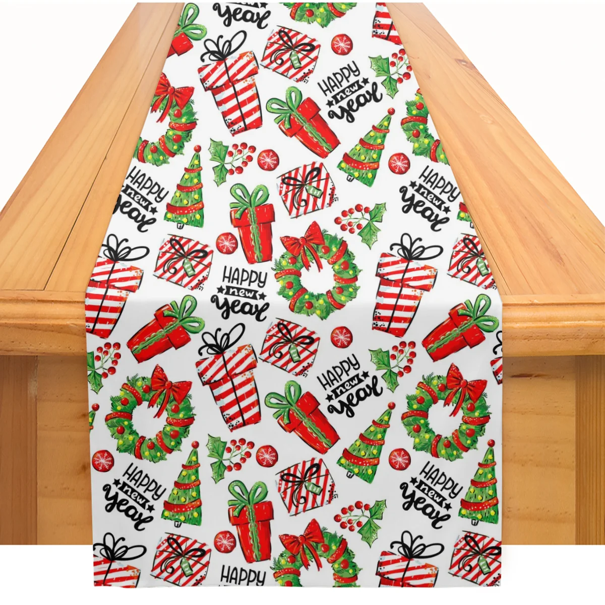 Wholesale Table Runner Woven Snowflake Custom Christmas Table Runner European-style Decorative Tablecloth Polyester Printed