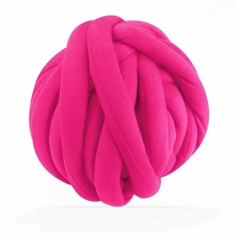 Customized thick 100% polyester hand woven yarn new Design for woven hand bags pet nest etc.crochet yarn free sample