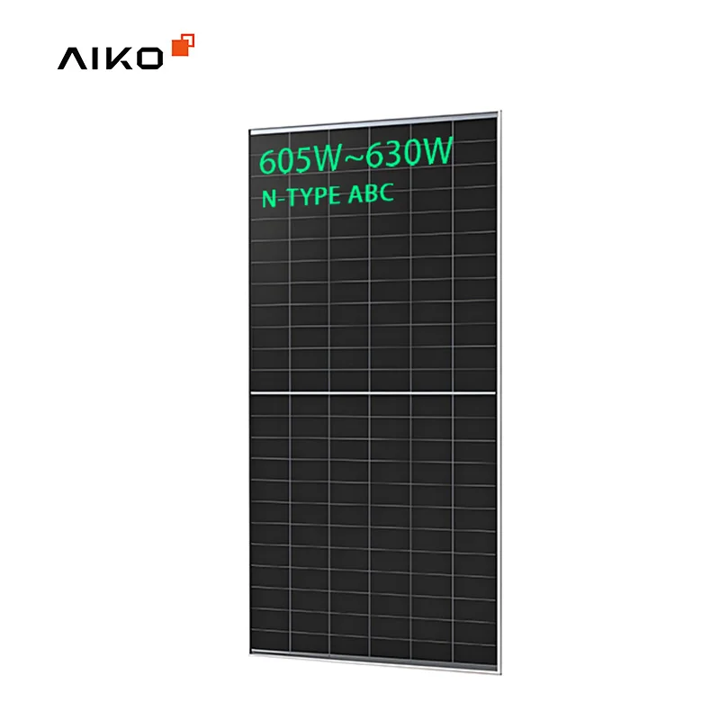 Aiko N-Type ABC Dual Glass Bifacial Solar Panel Aiko-A-Mah72Dw G 605~625W Solar Panels Eu Warehouse