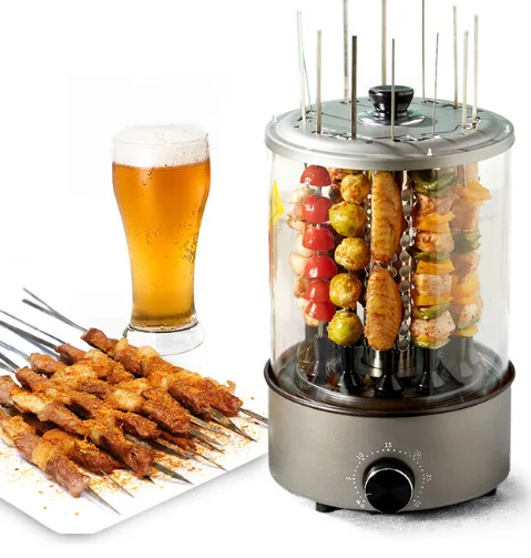 
Электрические грили, автоматическая вращающаяся машина для барбекю, маленькая машина для кебаба, домашний интерьер, бездымный контроль температуры барбекю 