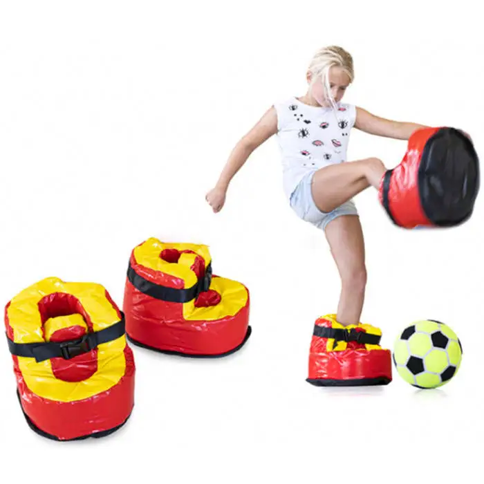 Inflatable sport games Team Building Speed Shoes for Team Building Game Football Match Giant PVC inflatable shoes
