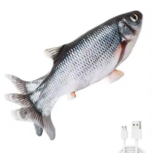 High Quality Interactive Cat Electric Fish Toy USB Chargeable Realistic Moving Fish Pet Cat Toy