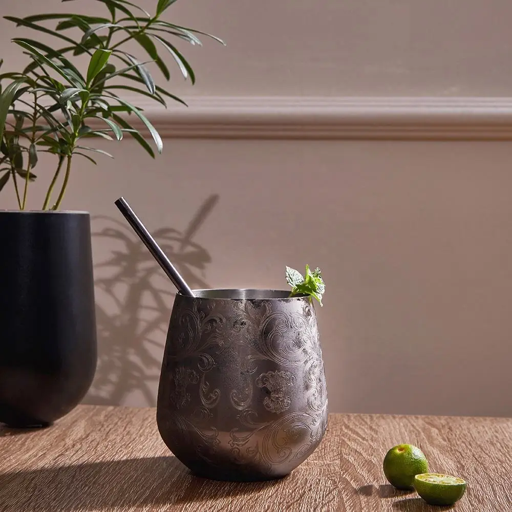 Factory Direct Black Copper Food Grade 304 Stainless Steel Cocktail Shakers Set