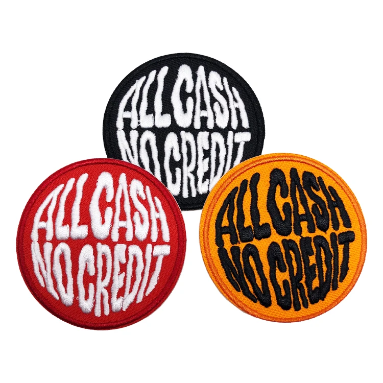 Фабричные тканевые нашивки с вышивкой и буквенным логотипом, самоклеящиеся вышитые нашивки для шляп, одежды, курток