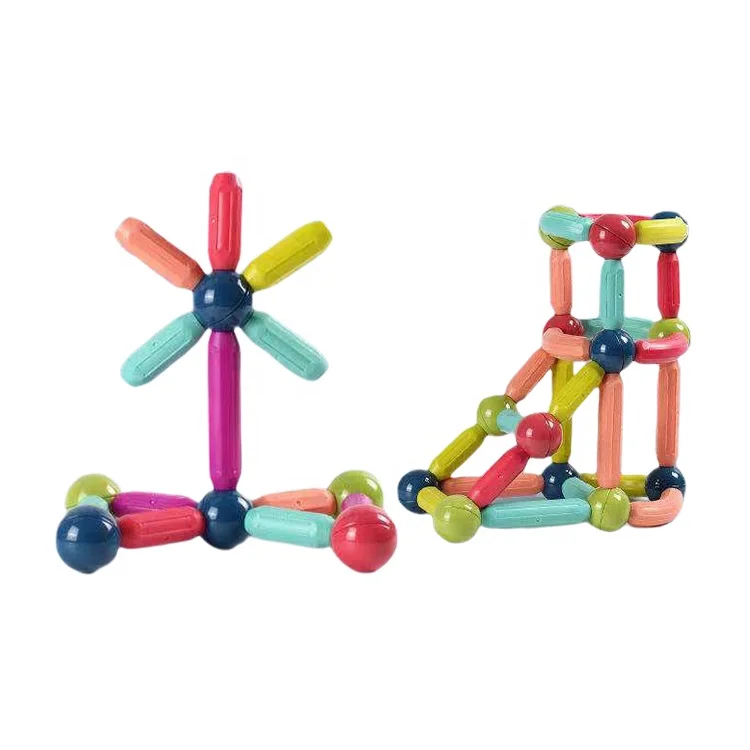 3d магнит безопасный красочный набор палочек и стержней Детские креативные Гибкие Магнитные строительные палочки и шарики блоки обучающая игрушка