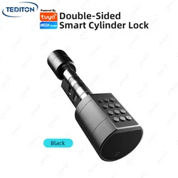 Tediton CE Certification Safety Electric Tuya APP Fingerprint Smart Euro Cylinder Locks