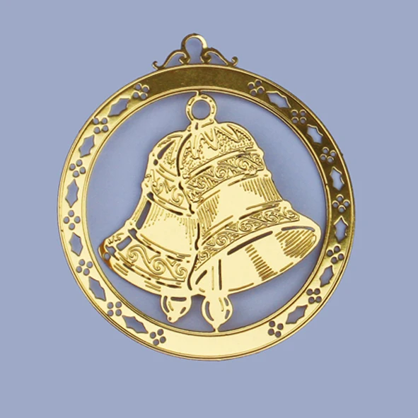 
2019 Holiday Decoration Custom Bell Pattern Hanging On Car Christmas Tree Ornaments 