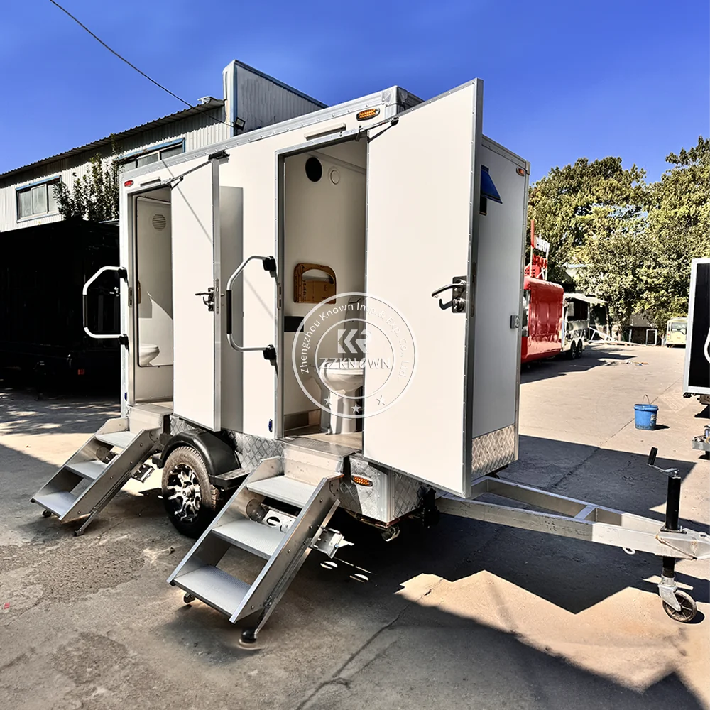 Camping Bathroom Trailer 2.9m Portable Shower and Toilet for Remote Locations and Outdoor Adventures