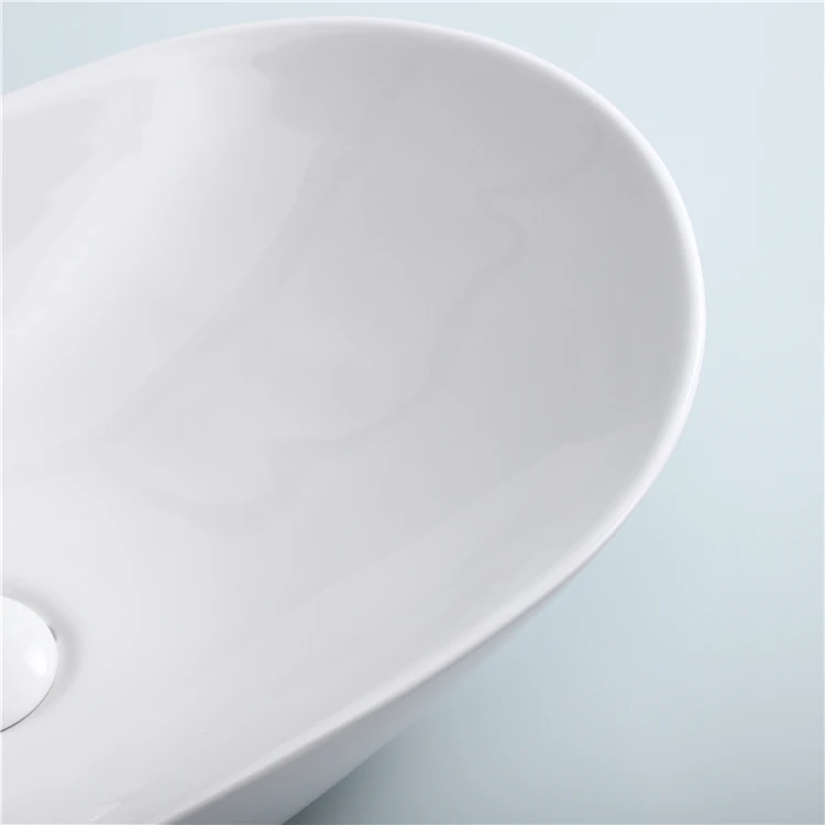 New arrival modern white ceramic vanity wash countertop basin for sale