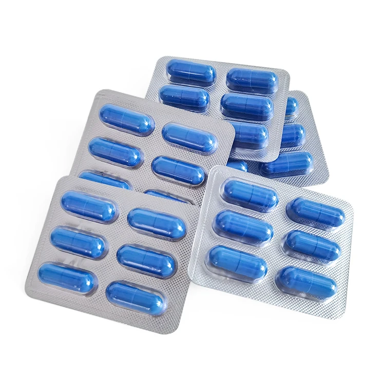 Customizable efficacy blue capsules for male health herbal supplements capsules