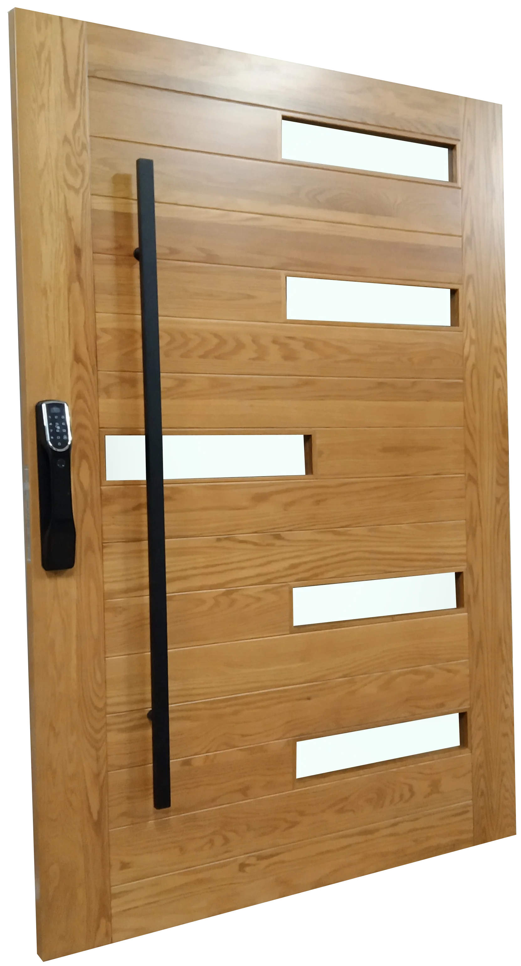 Luxury Decorative Front Pivot Oak Solid Core Wood Front exterior door with glass design for luxury villa/office