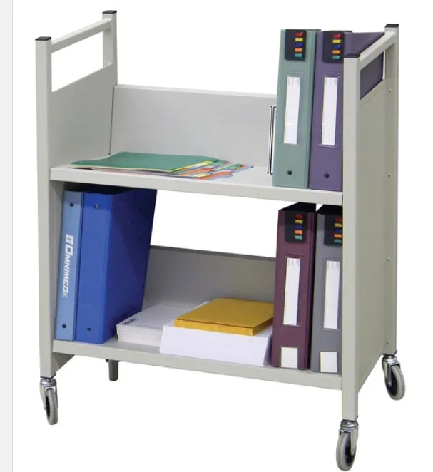 Used library metal book cart steel trolley metal library book cart acrylic book cart with wheel