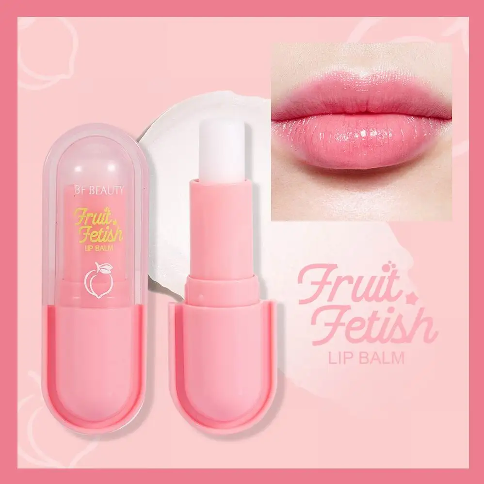 Hydrating Lip Balm Twist Up Private Label Peach and Sakura Moisturizing Lip Balm Matte Sun Protection Fruit Fetish Lip Balm