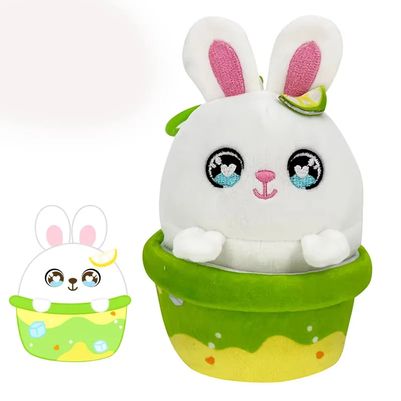 Low MOQ Customized Stuffed Animal Plush Toy Doll Manufacture Kawaii Rabbit Cartoon Character Soft Plushies for Kids