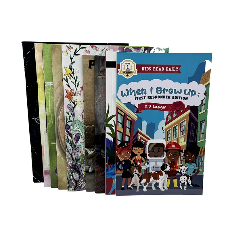 Custom Soft Cover English Story Coloring Comic Books Children Softcover Paperback Book Printing For Kids