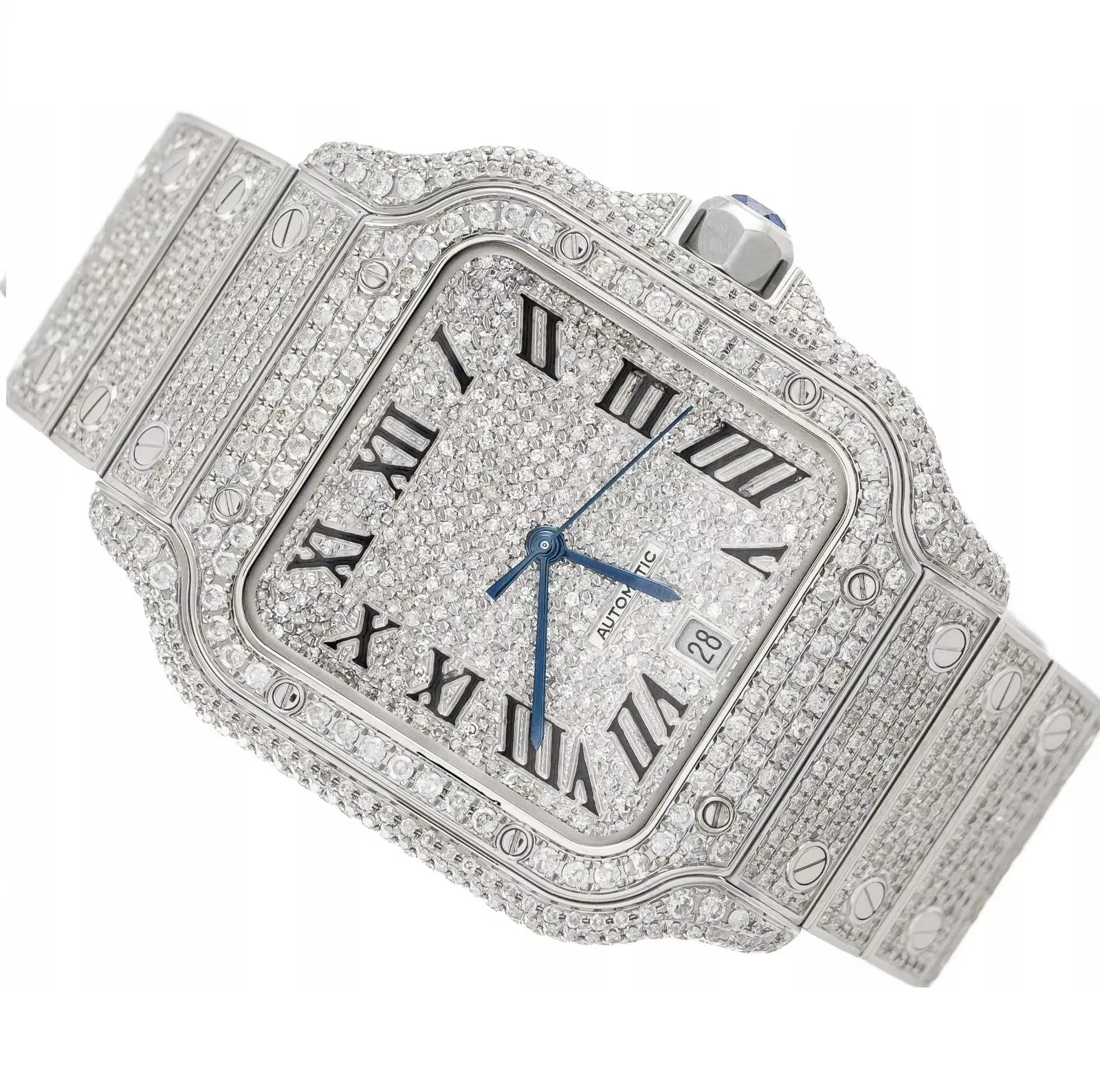 New Iced Out Tester Pass VVS Natural Diamond High Quality Luxury Gold Silver Original Hip Hop Men Moissanite Diamond Wrist watch