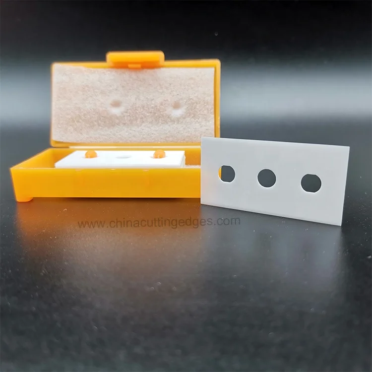 Zirconia Blades Slitting Machine Blade Ceramic Three Hole Blade