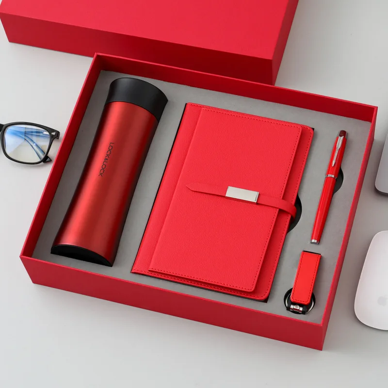 4 in 1 Business Souvenir Corporate cup umbrella notebook Annual Meeting Gift set